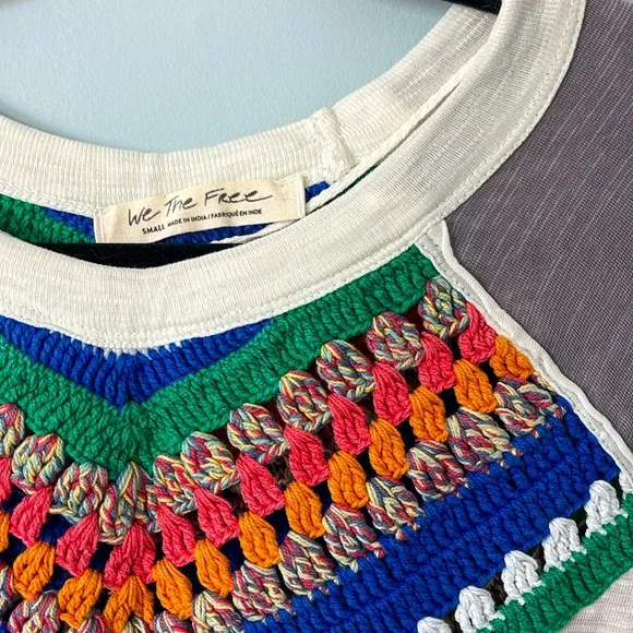 EUC Free People colourful knit shirt - Picture 3 of 4